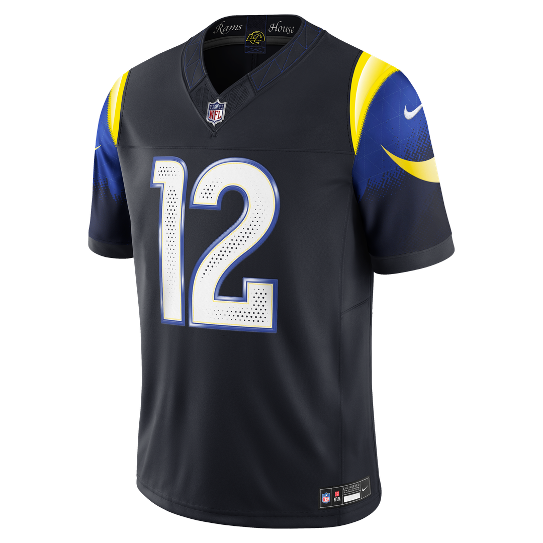 Los Angeles Rams Puka Nacua Nike Dark Blue Rivalries Collection Stitched Limited Jersey product image 6, provided for visual