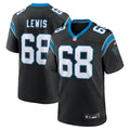 Carolina Panthers Damien Lewis Nike Black Game Jersey product image 1, provided for visual reference and product detail