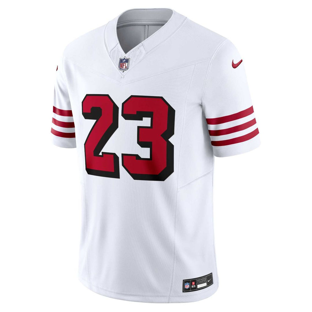 San Francisco 49ers Christian McCaffrey Nike White Vapor F.U.S.E. Limited 2nd Alternate Jersey product image 2, provided for
