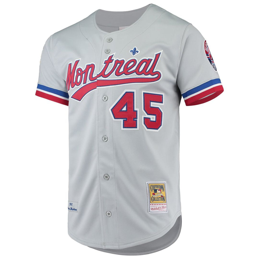 Montreal Expos Pedro Martinez Mitchell & Ness Gray Cooperstown Collection Authentic Jersey product image 2, provided for