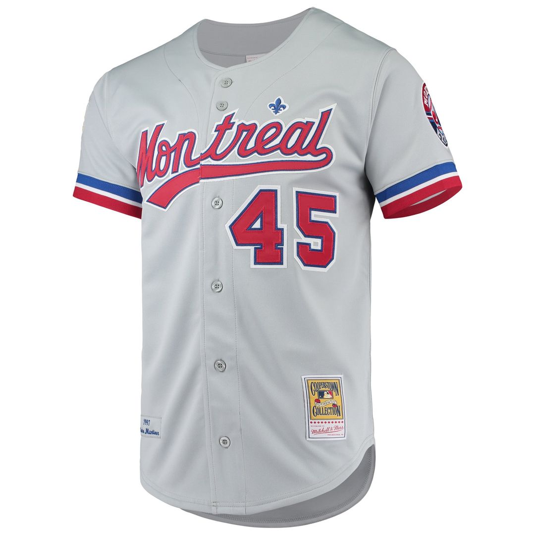 Montreal Expos Pedro Martinez Mitchell & Ness Gray Cooperstown Collection Authentic Jersey product image 2, provided for