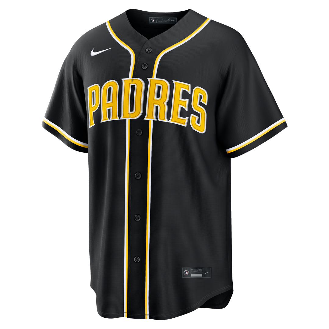 San Diego Padres Jackson Merrill Nike Fashion Replica Black Out Jersey product image 6, provided for visual reference and