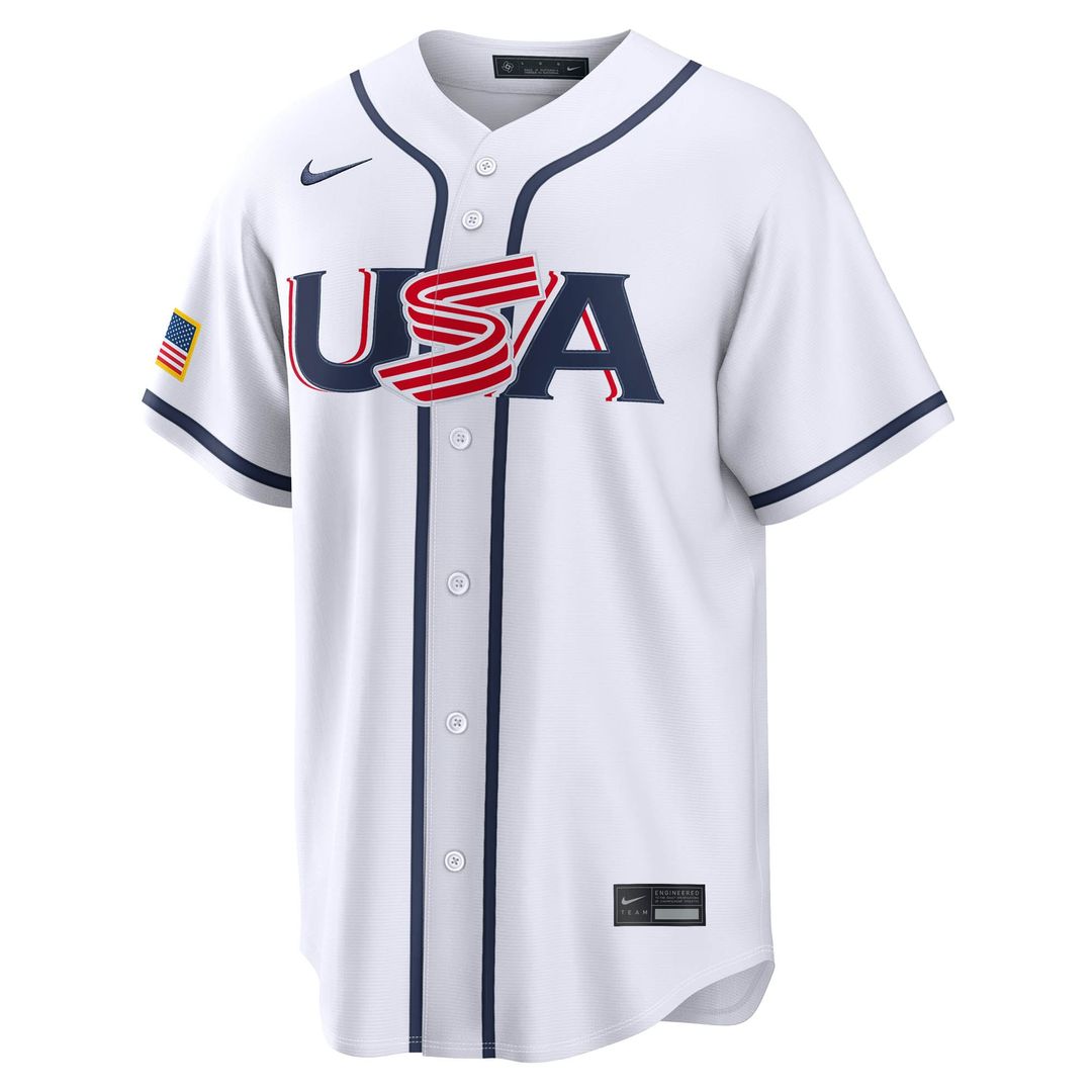 USA Baseball Logan Webb Nike White 2026 World Baseball Classic Home Stadium Jersey product image 2, provided for visual