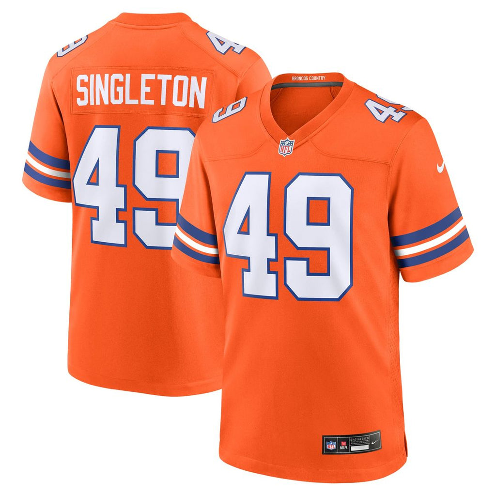 Denver Broncos Alex Singleton Nike Orange Alternate Game Jersey product image 1, provided for visual reference and product