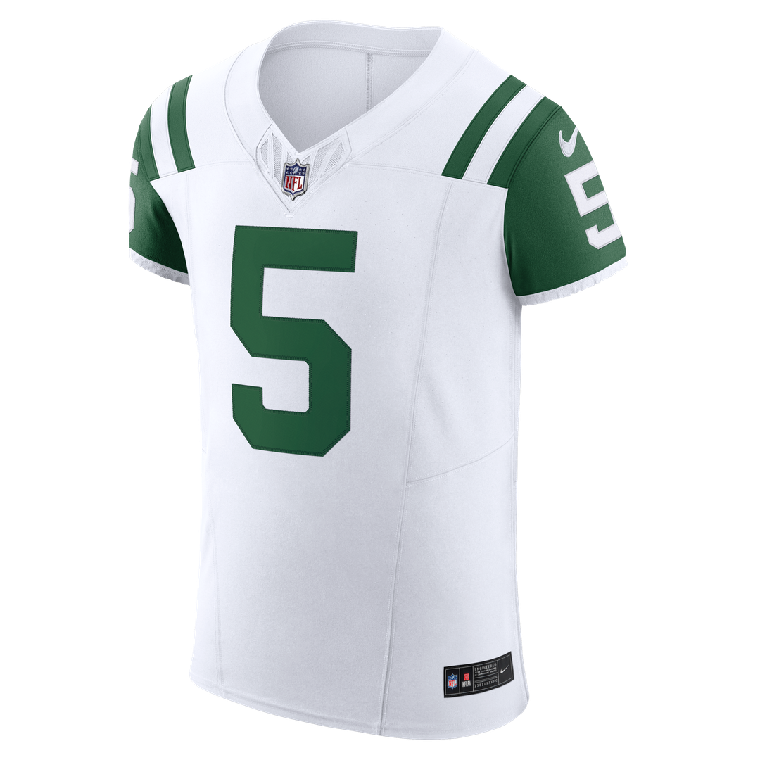New York Jets Garrett Wilson Nike White Classic Alternate Vapor F.U.S.E. Elite Jersey product image 6, provided for visual