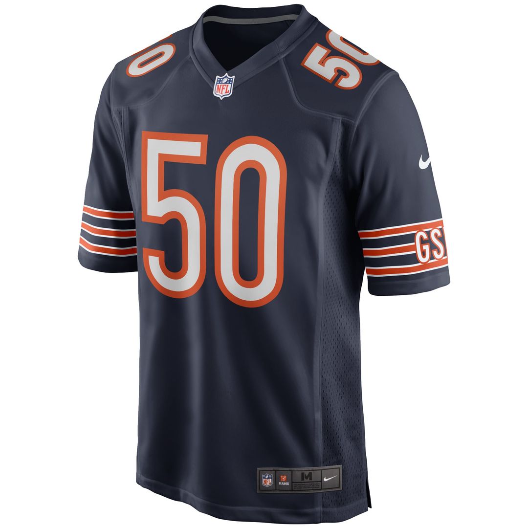 Chicago Bears Mike Singletary Nike Navy Game Retired Player Jersey product image 2, provided for visual reference and