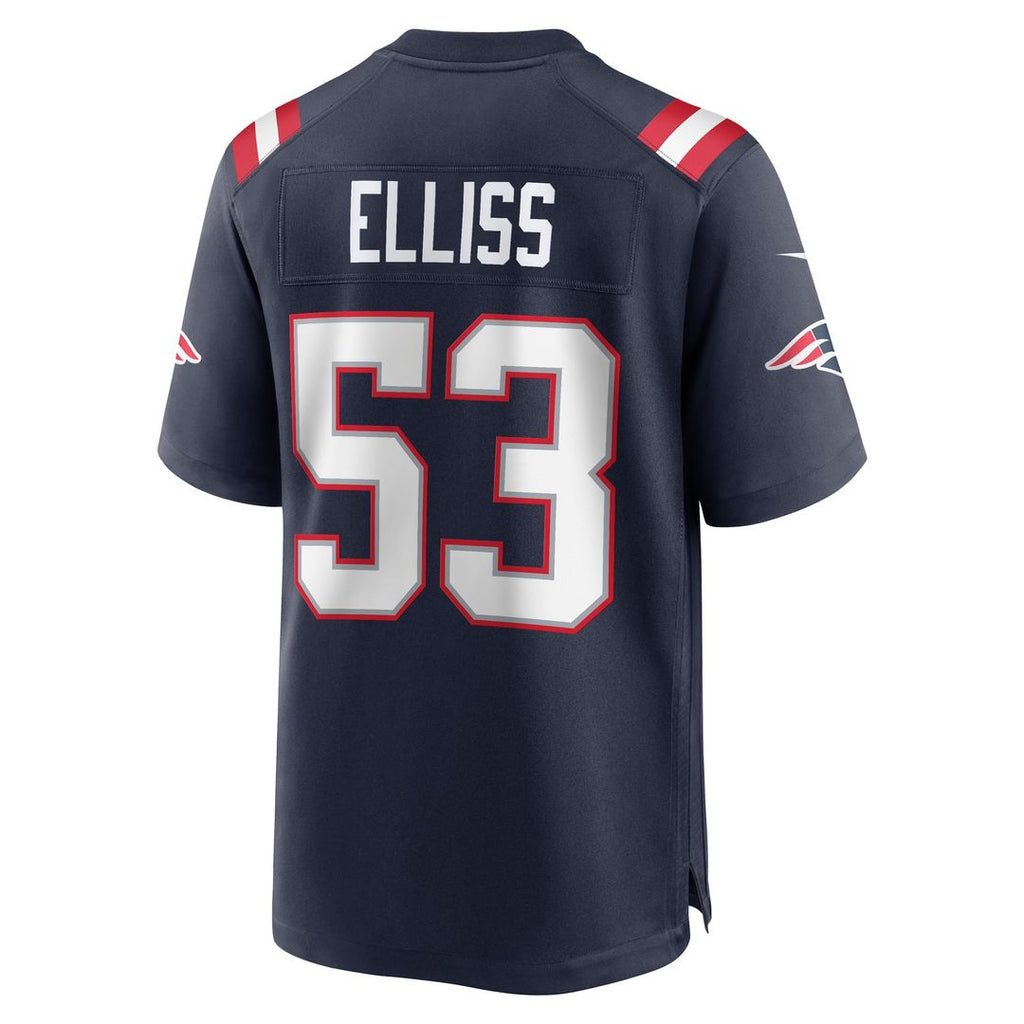 New England Patriots Christian Elliss Nike Navy Game Jersey product image 3, provided for visual reference and product