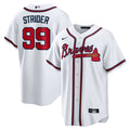 Atlanta Braves Spencer Strider Nike White Replica Player Jersey product image 1, provided for visual reference and product