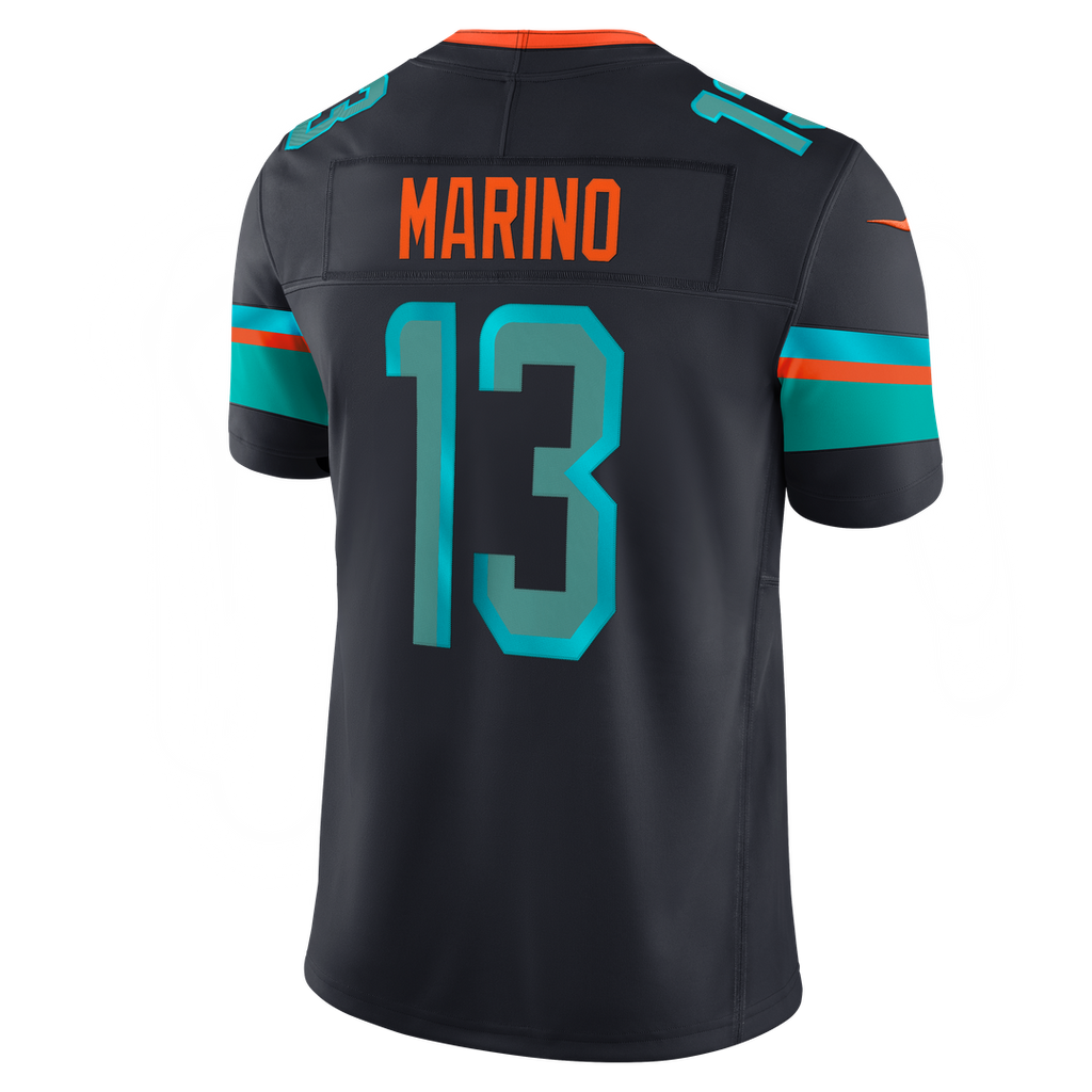 Miami Dolphins Dan Marino Nike Navy Rivalries Collection Stitched Limited Jersey product image 3, provided for visual