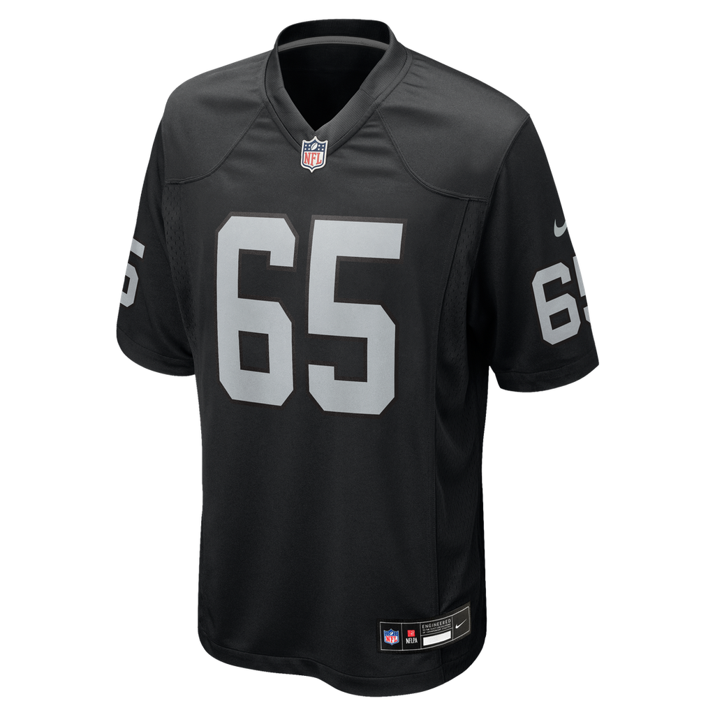 Las Vegas Raiders Tyler Linderbaum Nike Black Team Game Jersey product image 4, provided for visual reference and product