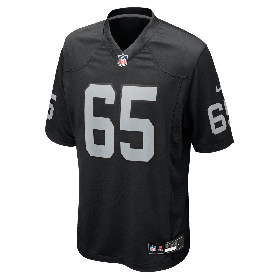 Las Vegas Raiders Tyler Linderbaum Nike Black Team Game Jersey product image 4, provided for visual reference and product