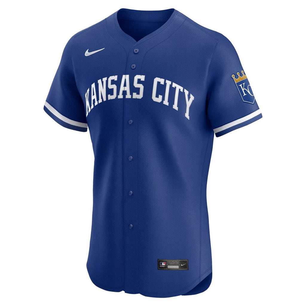 Kansas City Royals Nike White Home Elite Jersey product image 8, provided for visual reference and product detail review