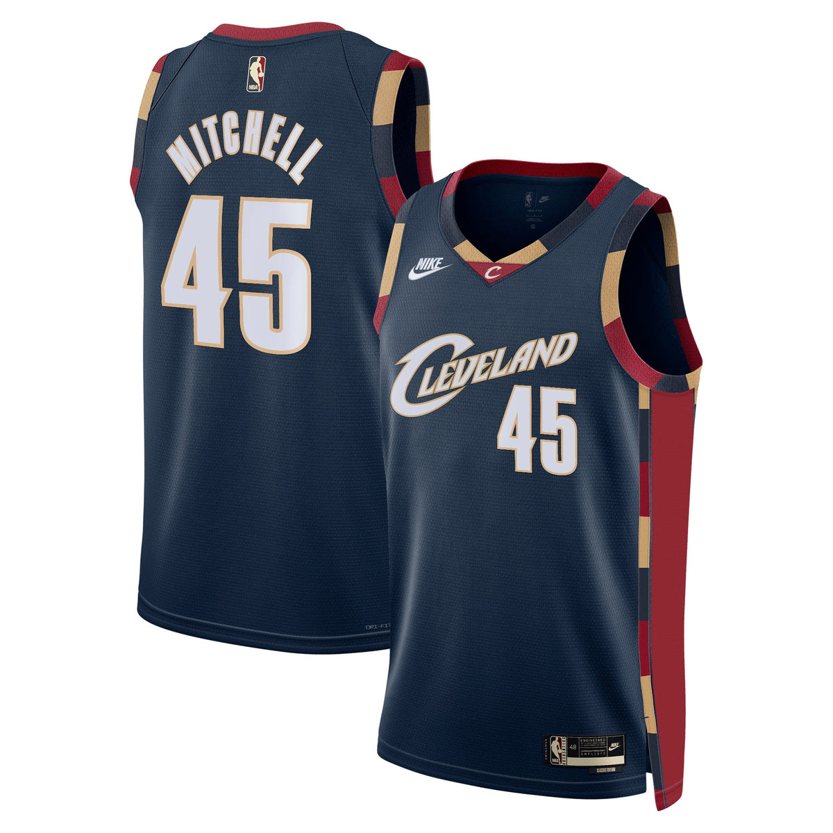 Cleveland Cavaliers Nike Classic Edition Jersey - Navy - Donovan Mitchell - Unisex product image 2, provided for visual