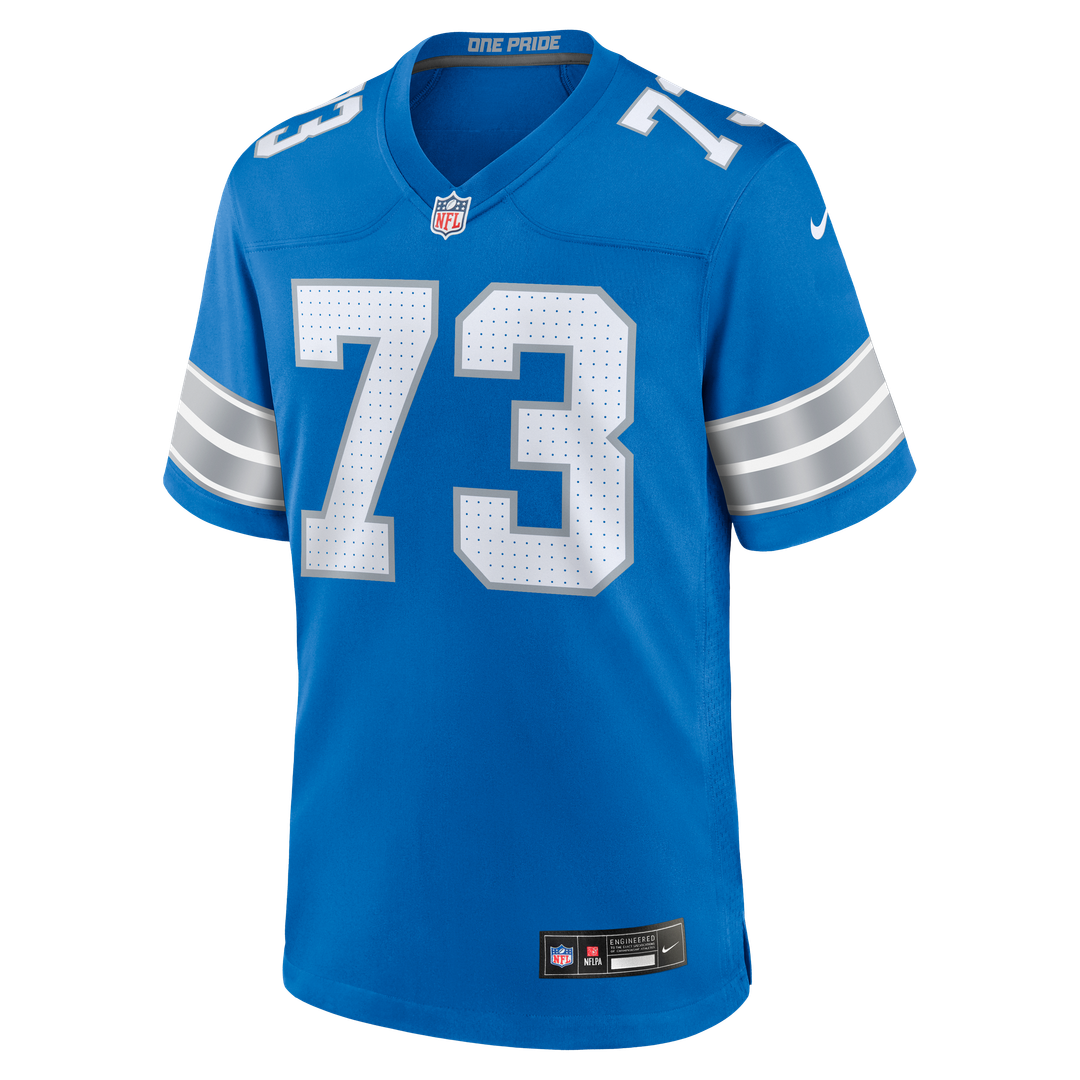 Detroit Lions Christian Mahogany Nike Blue Team Game Jersey product image 2, provided for visual reference and product