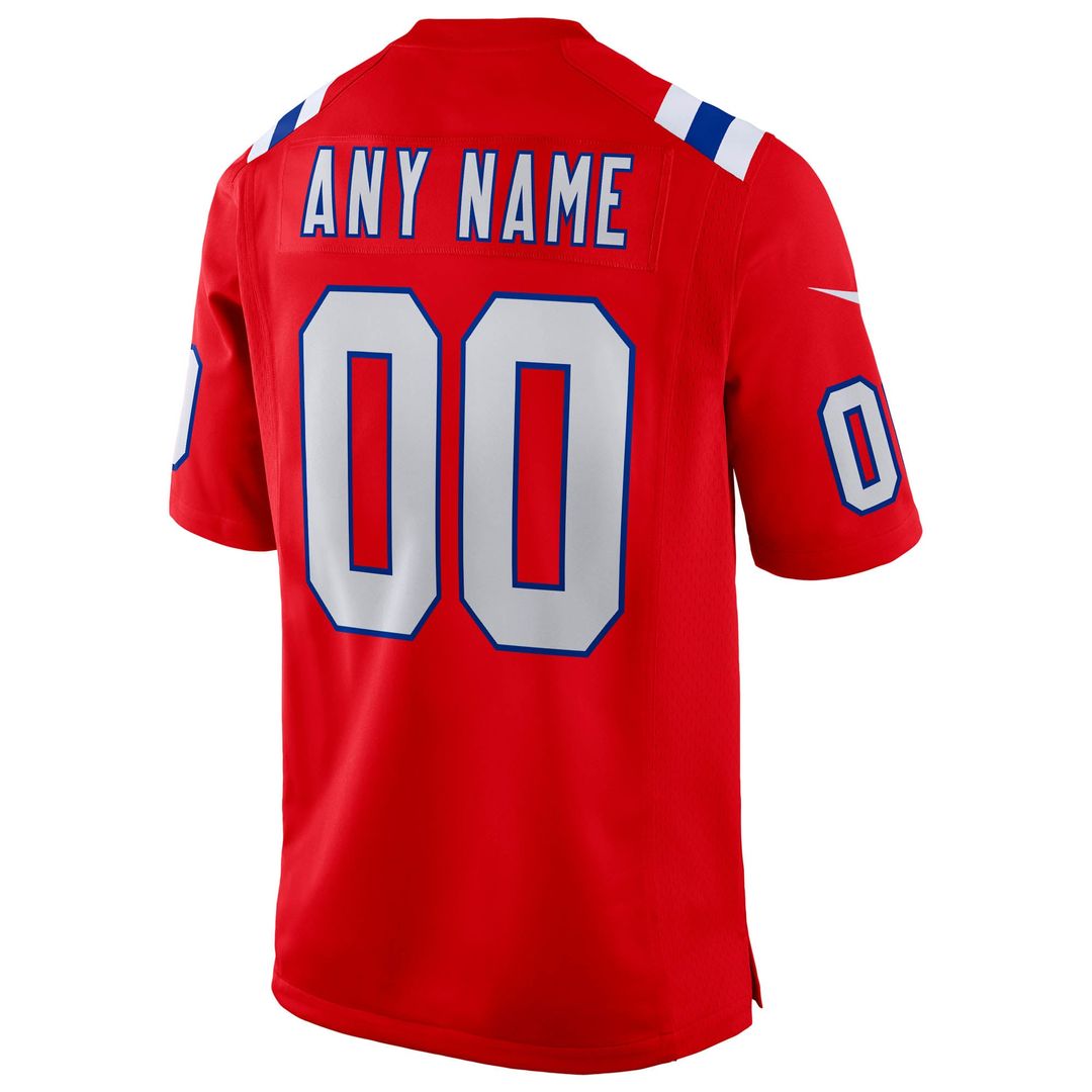 New England Patriots Nike Red Super Bowl LX Patch Custom Game Jersey product image 3, provided for visual reference and