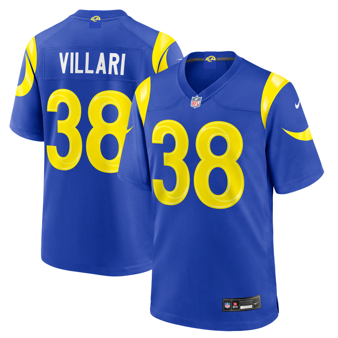 Los Angeles Rams Dan Villari Nike Royal Game Jersey product image 1, provided for visual reference and product detail review