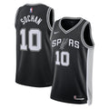San Antonio Spurs Nike Icon Edition Swingman Jersey - Black - Jeremy Sochan - Unisex product image 1, provided for visual