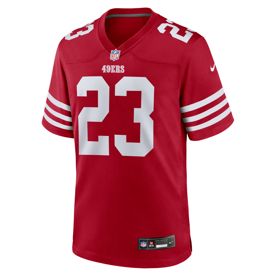 San Francisco 49ers Christian McCaffrey Nike Scarlet Game Player Jersey product image 5, provided for visual reference and