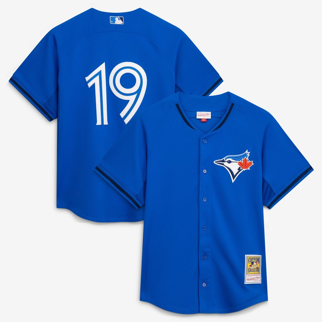 Toronto Blue Jays Jose Bautista Mitchell & Ness Royal Authentic Batting Practice Jersey product image 1, provided for visual