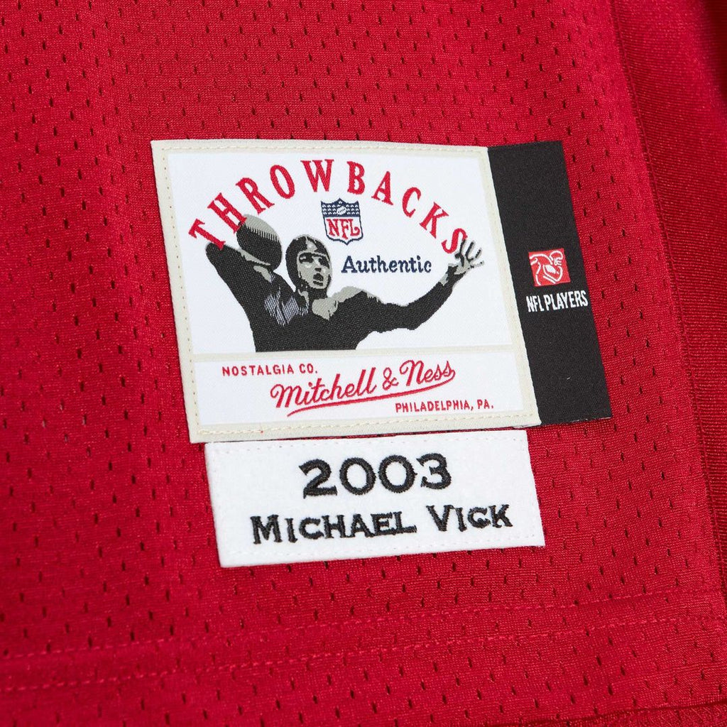 Atlanta Falcons 2003 Michael Vick Mitchell & Ness Red Authentic Throwback Retired Player Jersey product image 5, provided