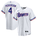 Texas Rangers Joc Pederson Nike White Home Replica Jersey product image 1, provided for visual reference and product detail