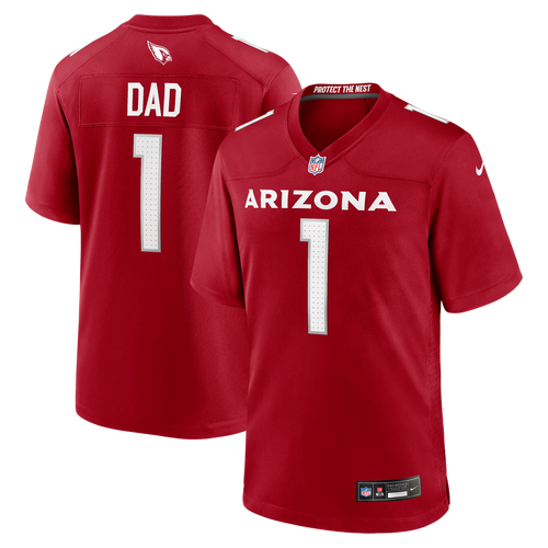 Arizona Cardinals Number 1 Dad Nike Cardinal Game Jersey product image 1, provided for visual reference and product detail