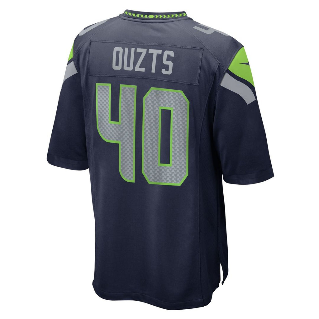 Seattle Seahawks Robbie Ouzts Nike College Navy Team Game Jersey product image 3, provided for visual reference and product
