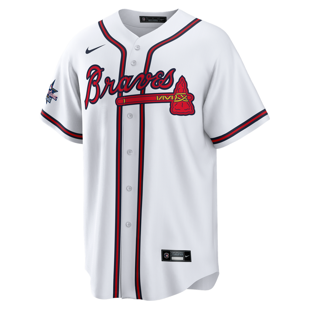 Atlanta Braves Deion Sanders Nike White Home Retired Player Replica Jersey product image 2, provided for visual reference