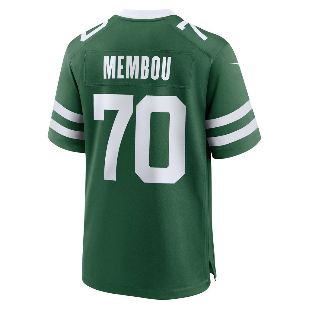 New York Jets Armand Membou Nike Green Team Game Jersey product image 3, provided for visual reference and product detail