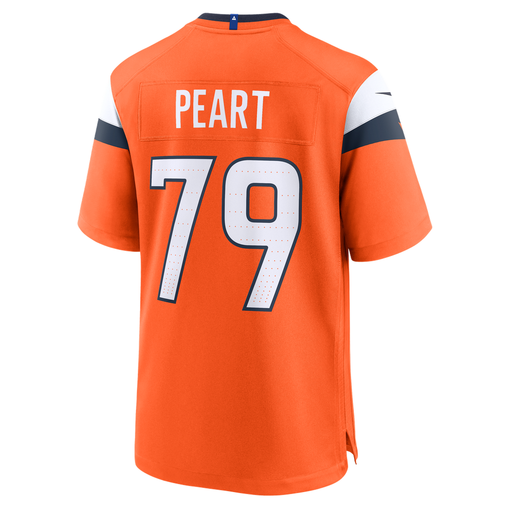 Denver Broncos Matt Peart Nike Orange Team Game Jersey product image 3, provided for visual reference and product detail