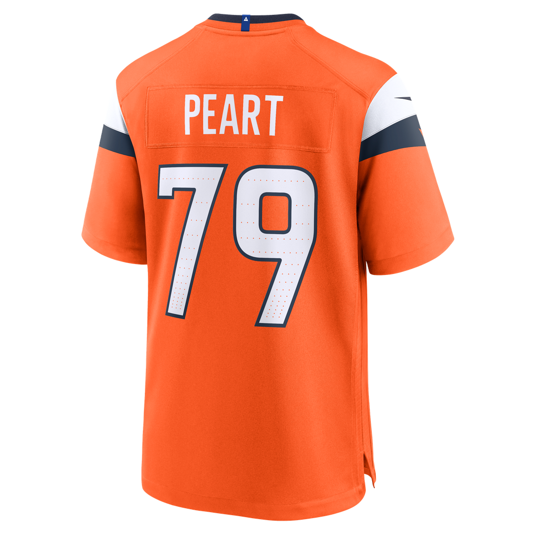 Denver Broncos Matt Peart Nike Orange Team Game Jersey product image 3, provided for visual reference and product detail