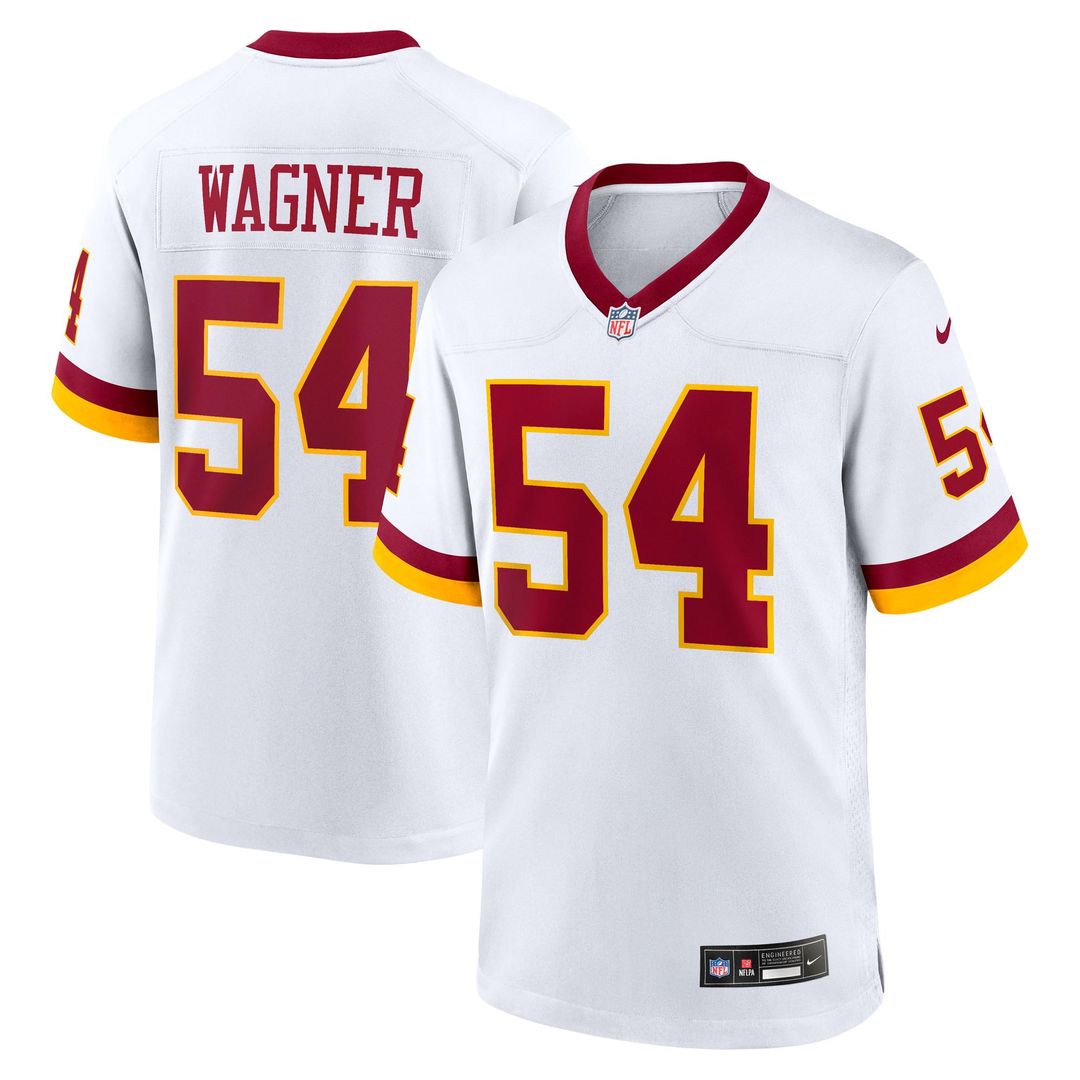 Washington Commanders Bobby Wagner Nike White Game Super Bowl Era Jersey product image 1, provided for visual reference and