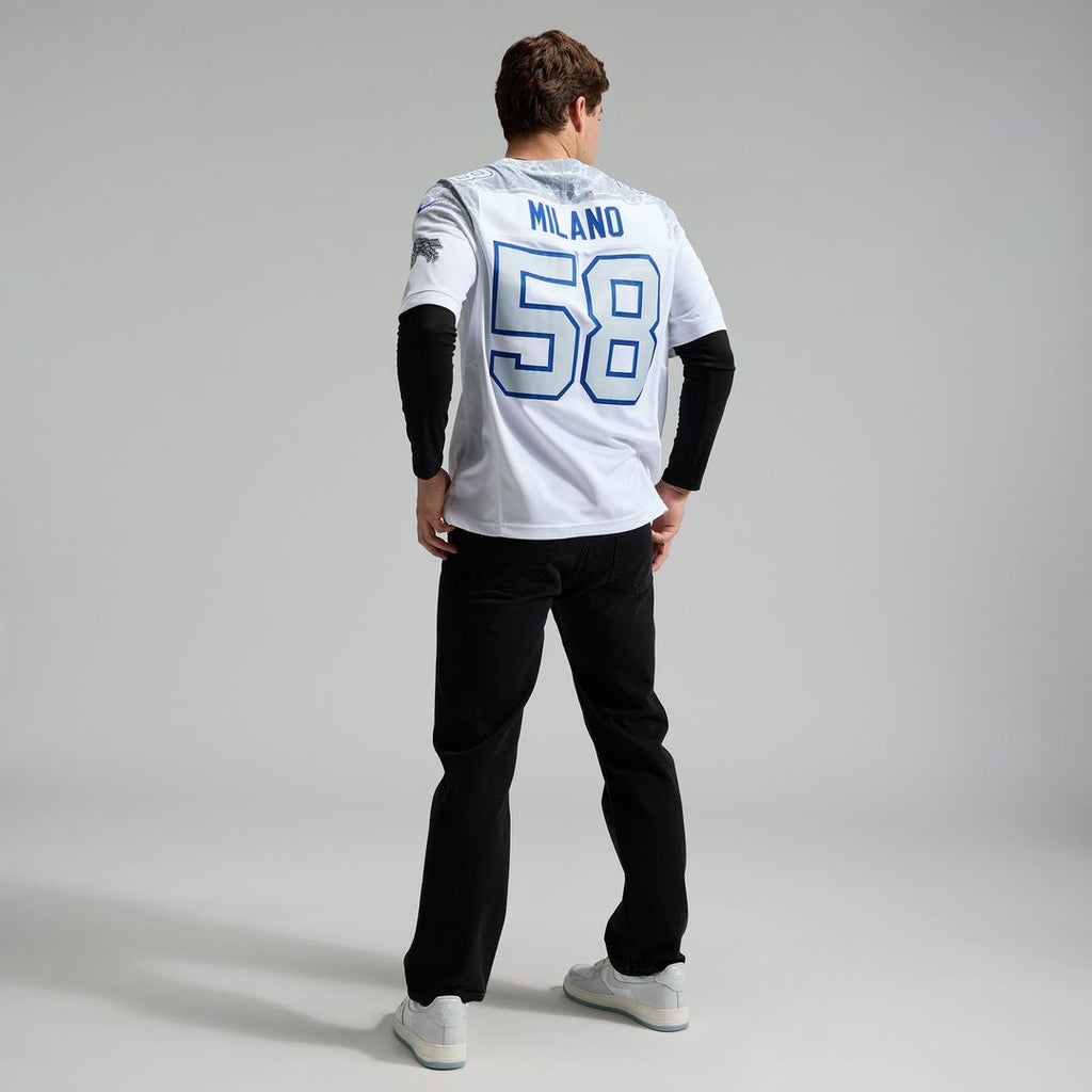 Buffalo Bills Matt Milano Nike White Rivalries Collection Stitched Limited Jersey product image 5, provided for visual