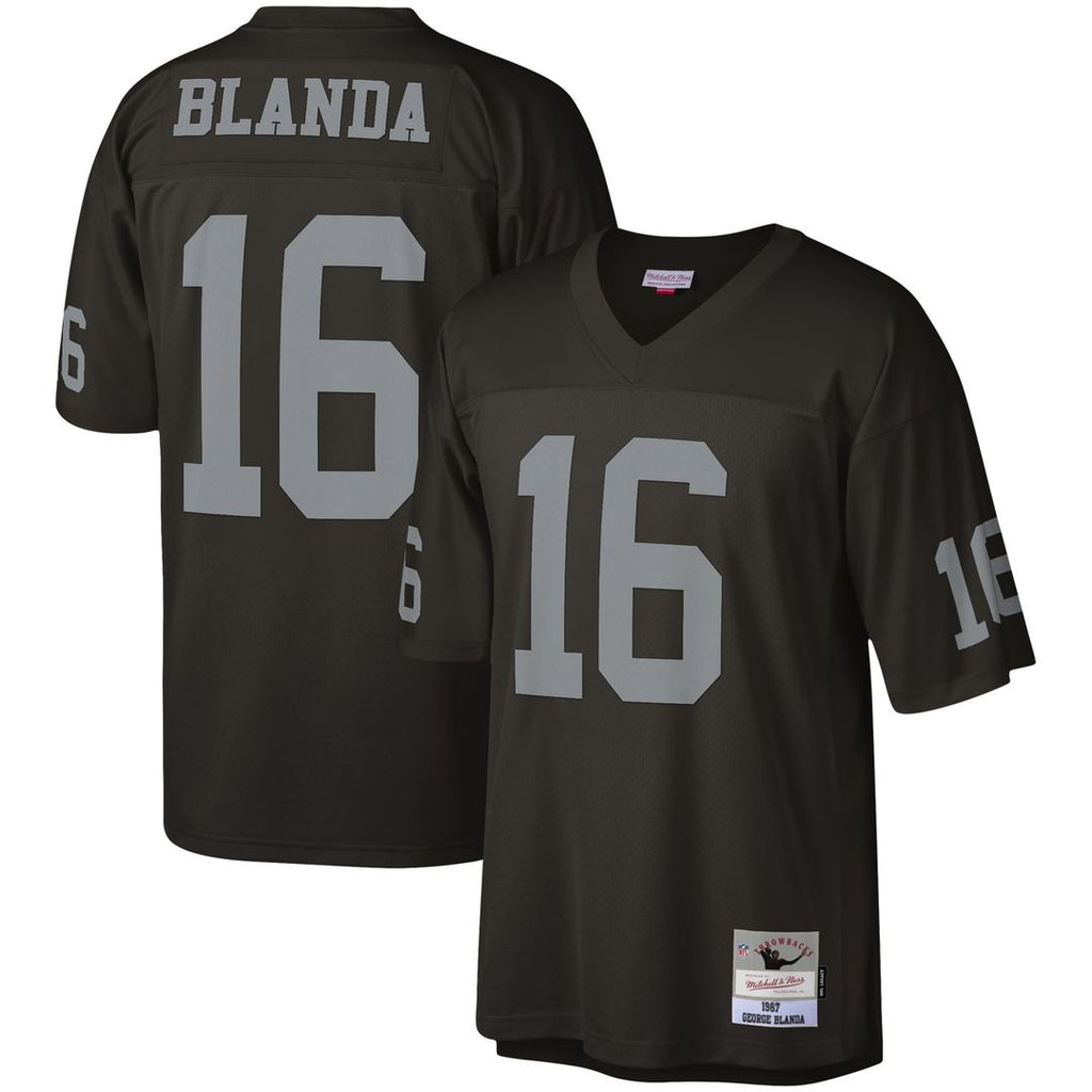 Las Vegas Raiders George Blanda Mitchell & Ness Black Legacy Replica Jersey product image 1, provided for visual reference