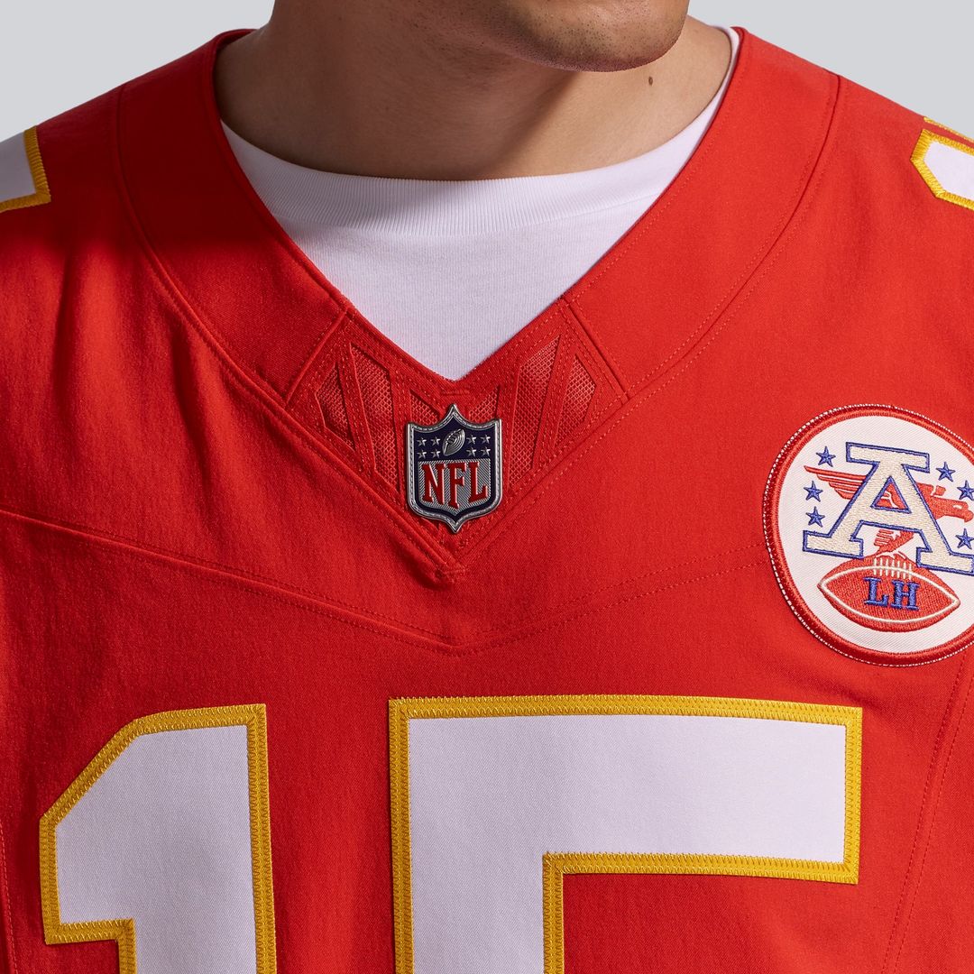 Kansas City Chiefs Patrick Mahomes Nike Red Team Vapor F.U.S.E. Elite Jersey product image 8, provided for visual reference