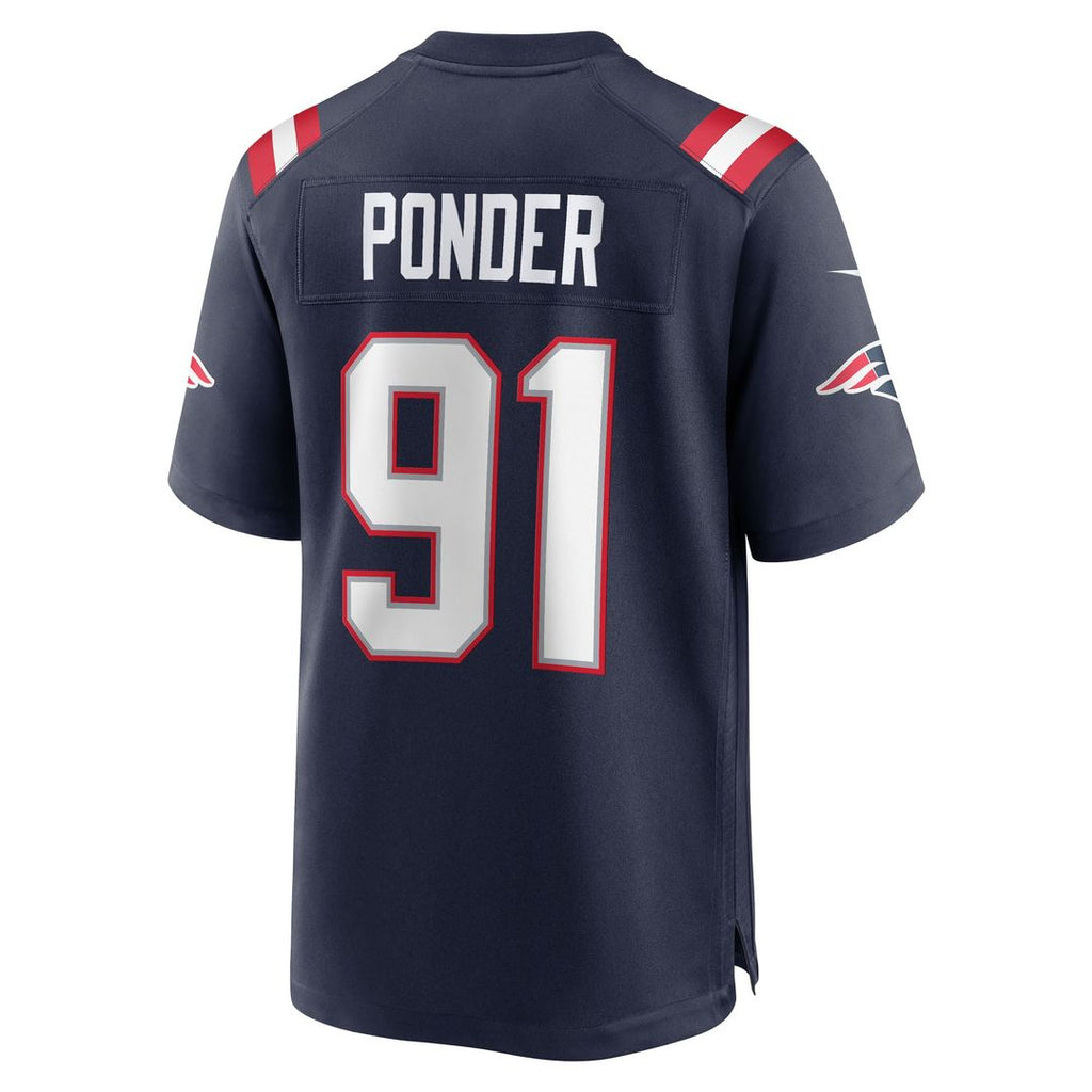 New England Patriots Elijah Ponder Nike Navy Team Game Jersey product image 3, provided for visual reference and product