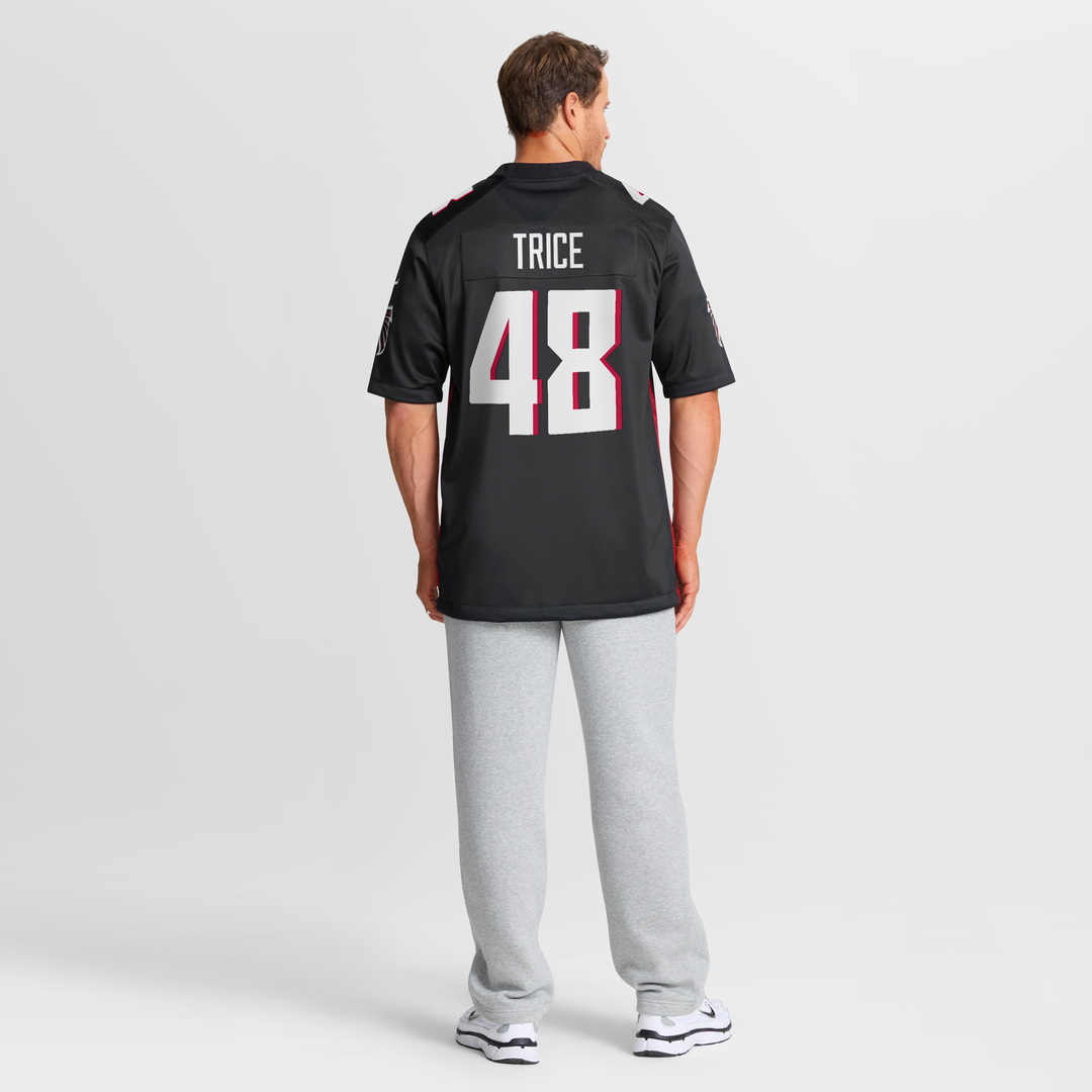 Atlanta Falcons Bralen Trice Nike Black Team Game Jersey product image 8, provided for visual reference and product detail