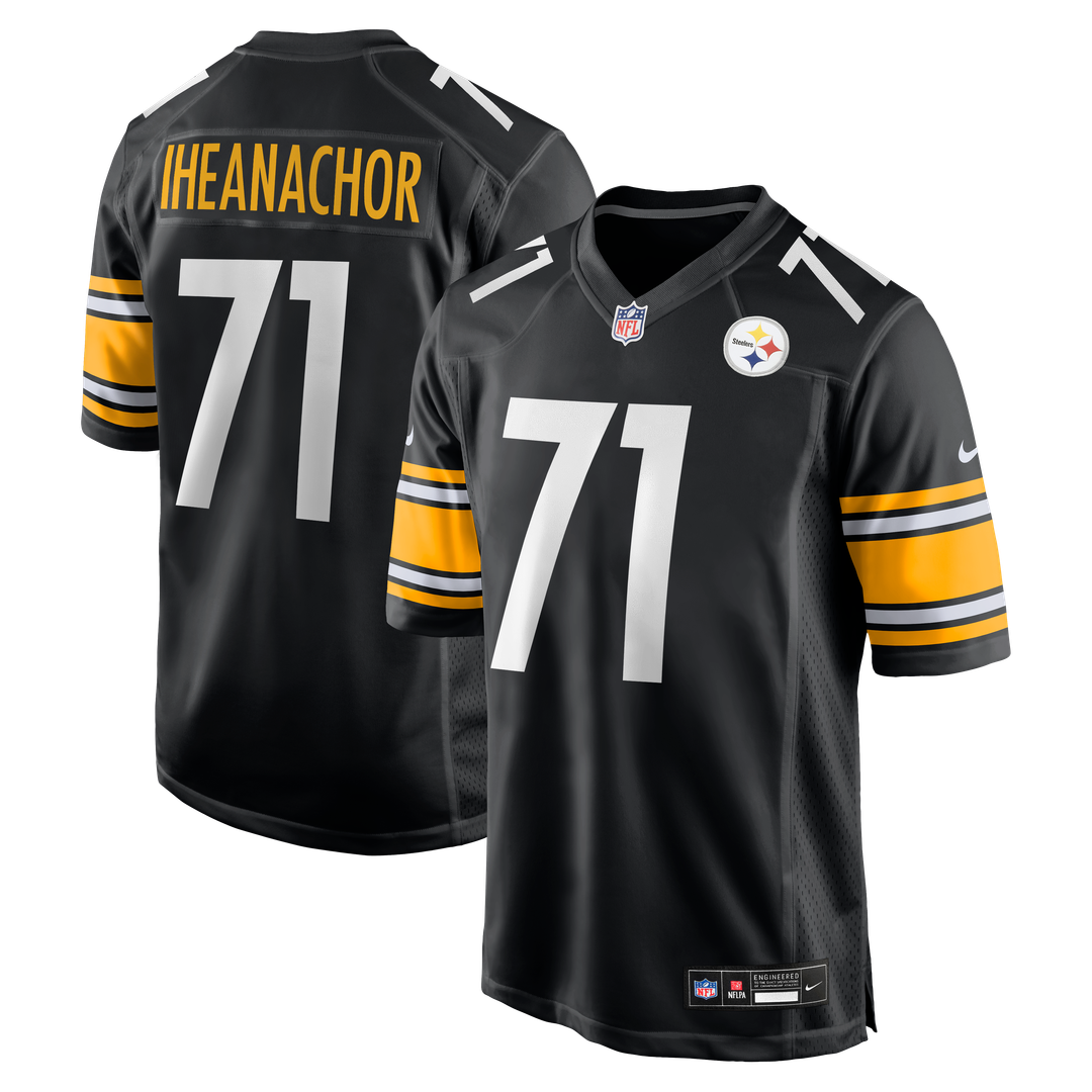 Pittsburgh Steelers Max Iheanachor Nike Black Team Game Jersey product image 1, provided for visual reference and product