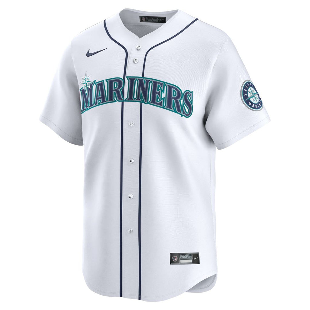 Seattle Mariners Cal Raleigh Nike White Home Limited Player Jersey product image 2, provided for visual reference and