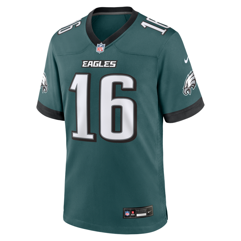 Philadelphia Eagles Tanner McKee Nike Midnight Green Team Game Jersey product image 2, provided for visual reference and