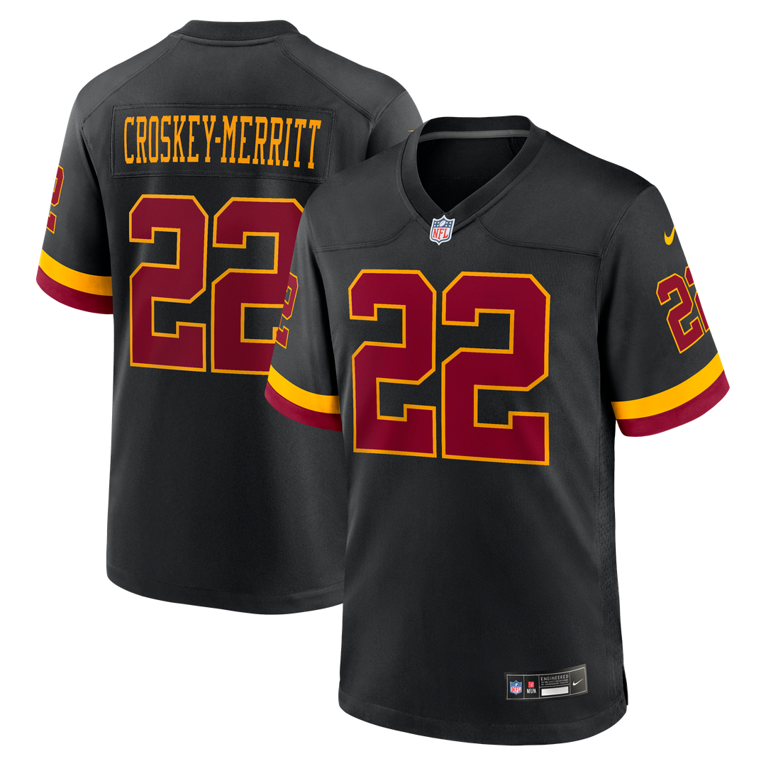 Washington Commanders Jacory Croskey-Merritt Nike Black Hail Raiser Alternate Game Jersey product image 8, provided for