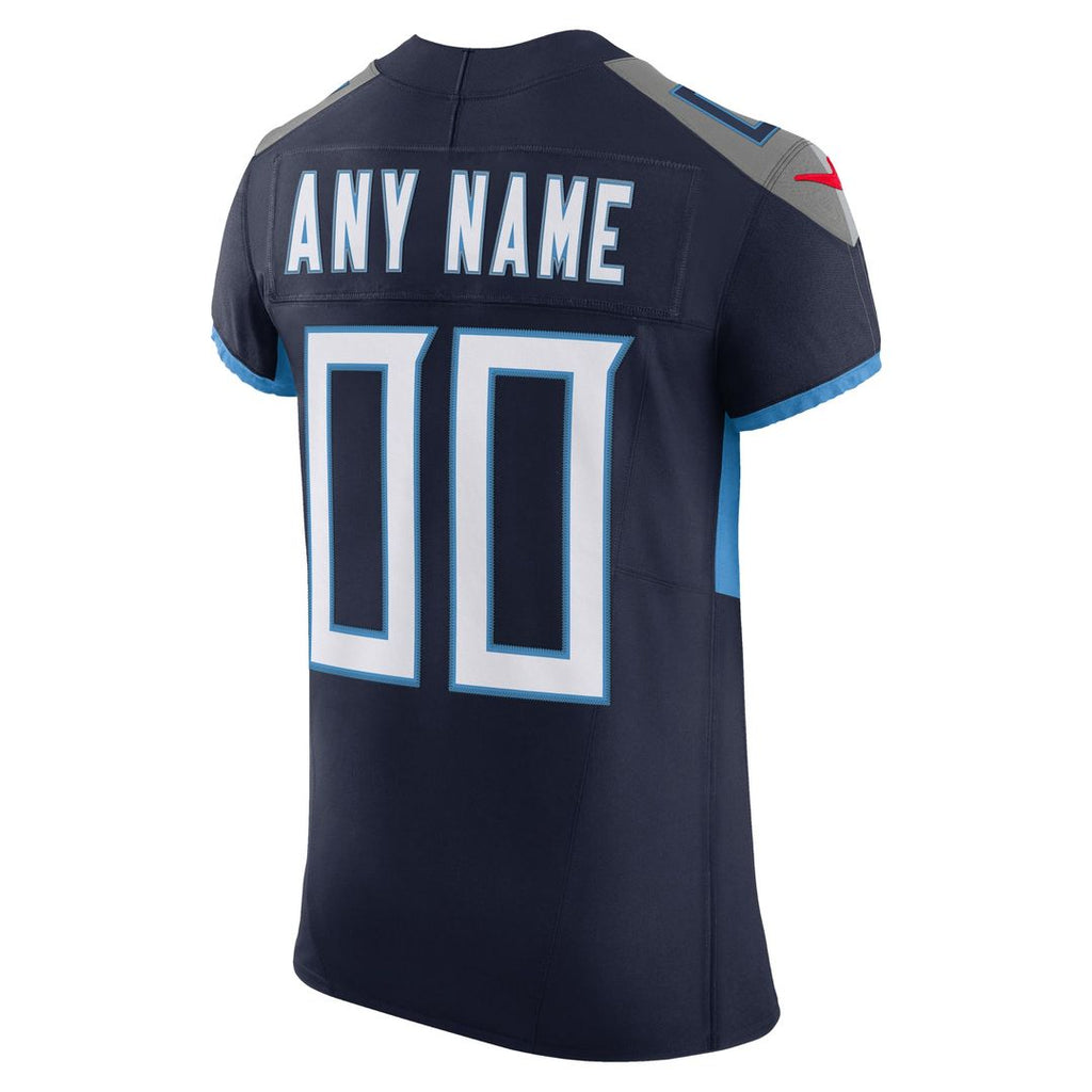 Tennessee Titans Nike Navy Vapor F.U.S.E. Elite Custom Jersey product image 3, provided for visual reference and product
