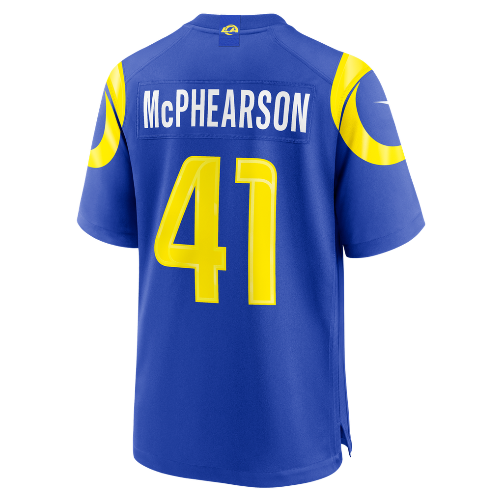 Los Angeles Rams Zech McPhearson Nike Royal Team Game Jersey product image 3, provided for visual reference and product