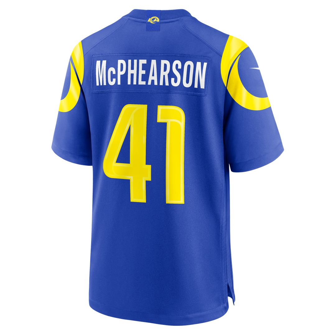 Los Angeles Rams Zech McPhearson Nike Royal Team Game Jersey product image 3, provided for visual reference and product