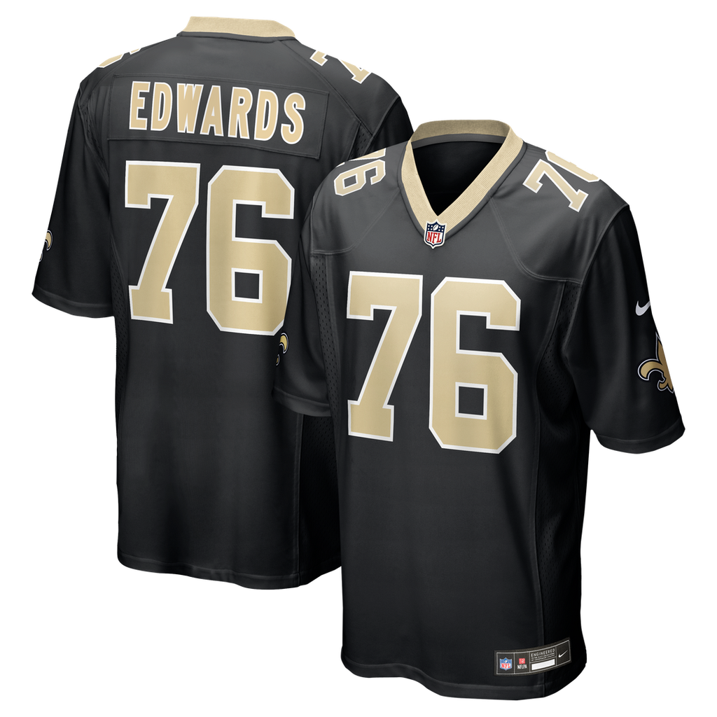 New Orleans Saints David Edwards Nike Black Team Game Jersey product image 1, provided for visual reference and product