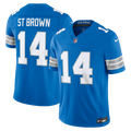 Detroit Lions Amon-Ra St. Brown Nike Blue Team Vapor F.U.S.E. Stitched Limited Jersey product image 1, provided for visual
