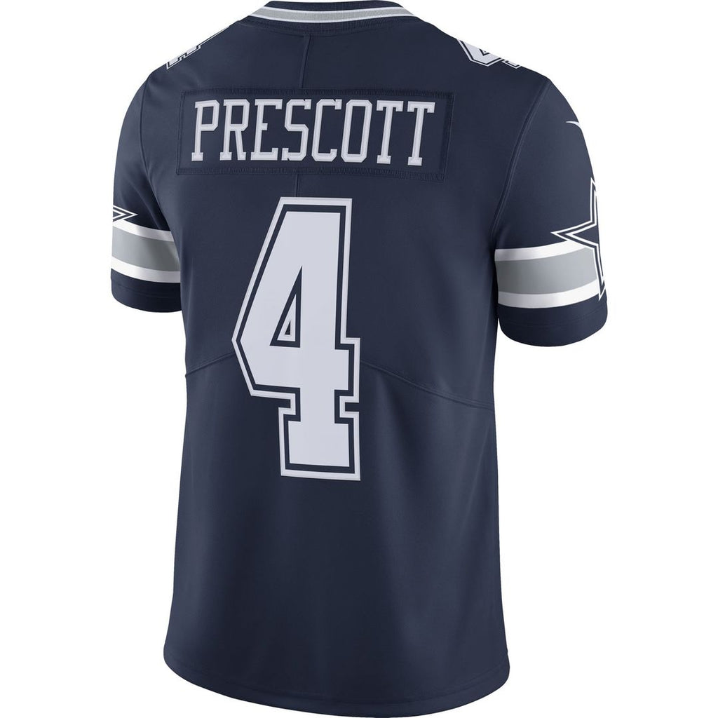 Dallas Cowboys Dak Prescott Nike Navy Vapor Limited Player Jersey product image 6, provided for visual reference and product
