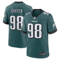Philadelphia Eagles Jalen Carter Nike Midnight Green Team Game Jersey product image 1, provided for visual reference and