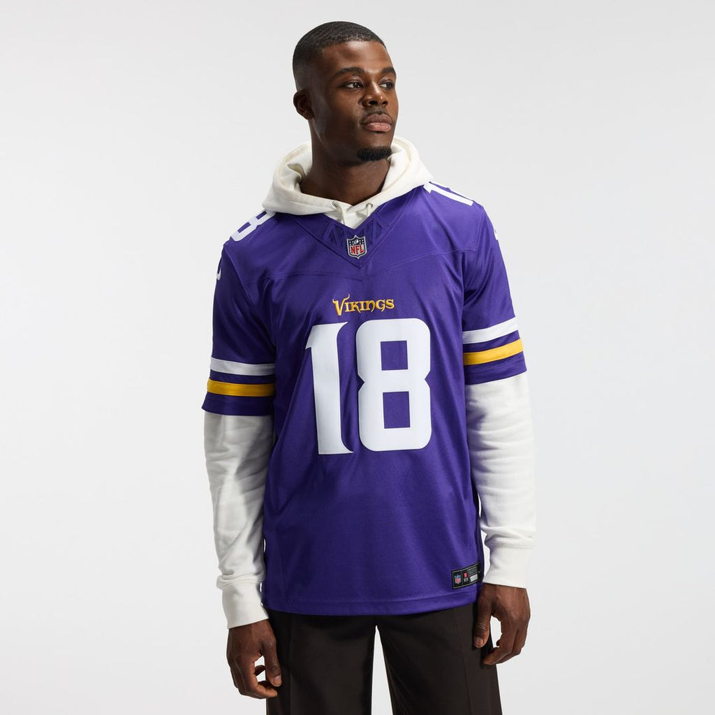 Minnesota Vikings Justin Jefferson Nike White Alternate Vapor F.U.S.E. Stitched Limited Jersey product image 8, provided for