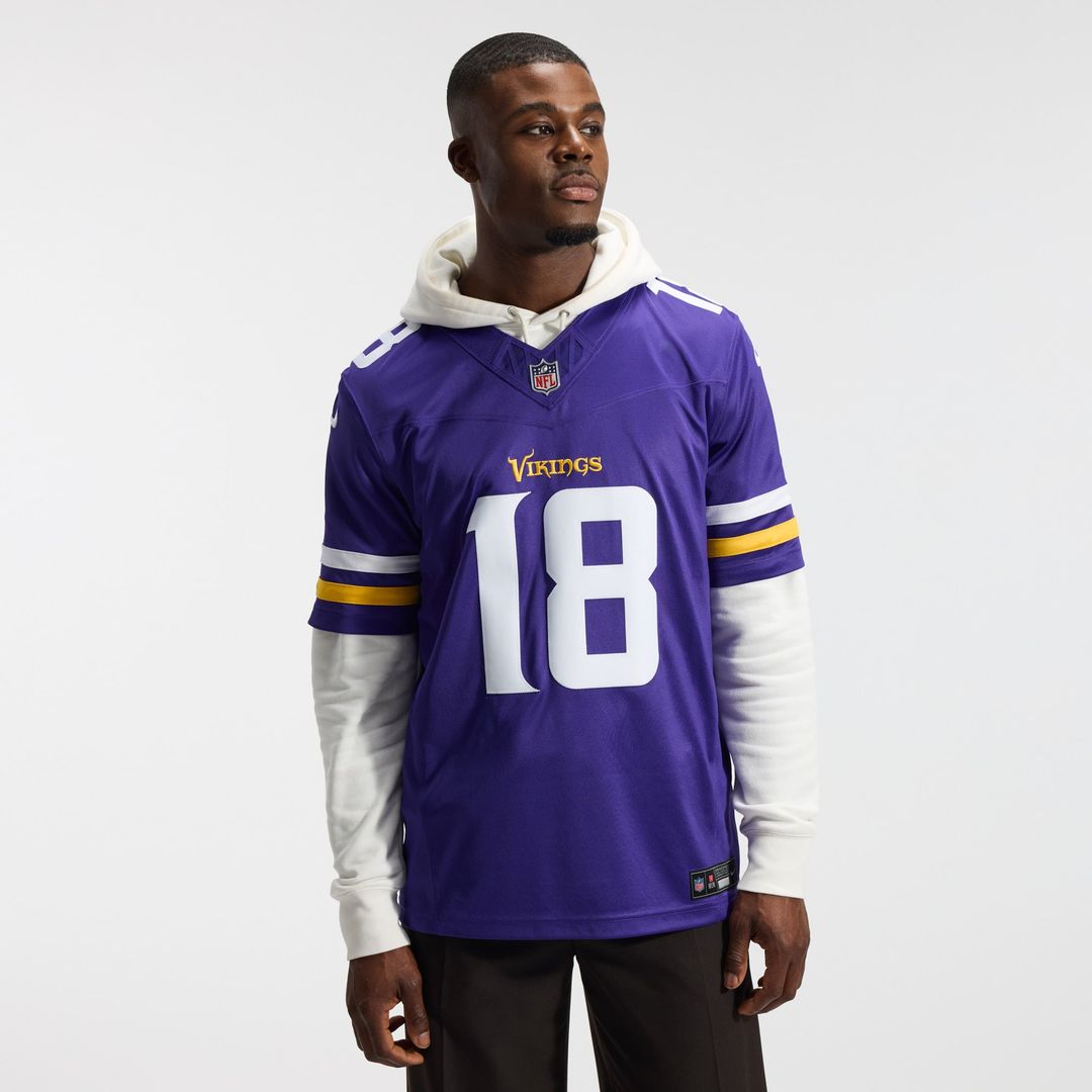 Minnesota Vikings Justin Jefferson Nike White Alternate Vapor F.U.S.E. Stitched Limited Jersey product image 8, provided for
